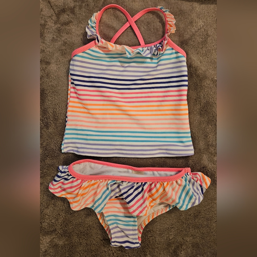 Colorful Striped Kids Swim Set